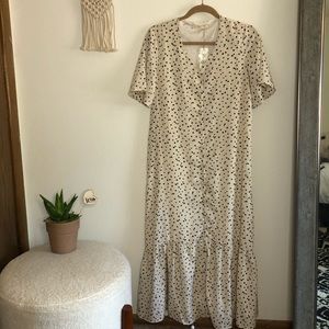 NWT Roolee Midi Ditzy Floral Dress w/Buttons